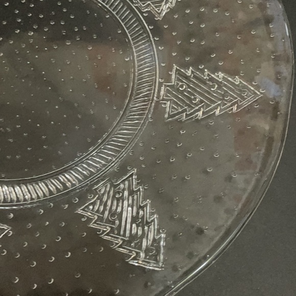 Lg. Christmas Tree Serving Platter Holiday Glass Serveware 13” - Picture 3 of 4